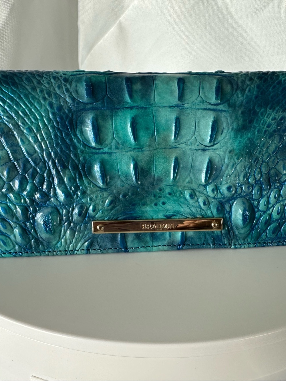 Brahmin Medium Asher Tote & Ady Wallet Set - Tonic Melbourne Blue - Picture 7 of 11